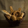 Bakery in a basket Royalty Free Stock Photo