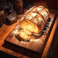 Bakery beauty Traditional oven yields fresh, hot cooked bread Royalty Free Stock Photo