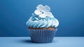 bakery blue cupcake food