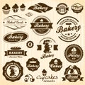 Bakery Bread Pastry badges and labels Royalty Free Stock Photo