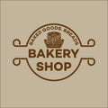 Bakery bread vintage retro badges labels Royalty Free Stock Photo