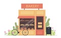 Bakery building vector concept