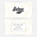 Bakery business cards with hand lettering logo