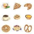 Bakery and cafe illustration pack