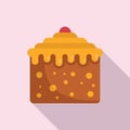 Bakery cake icon flat vector. Sweet cream Royalty Free Stock Photo