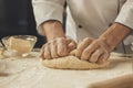 Bakery chef cooking bake in the kitchen professional