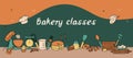 Bakery classes and courses banner design template