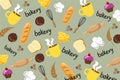 bakery coffee dessert pattern vector illustration design background Royalty Free Stock Photo