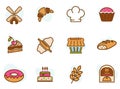 Bakery colored icons