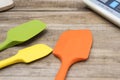 Bakery And Cooking Tools Silicone on wood table Royalty Free Stock Photo