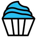 Bakery, cupcake fill vector icon which can easily modify or edit