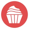 Bakery, cupcake Isolated Vector icon which can easily modify or edit