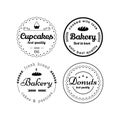Bakery and cupcakes labels