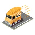 Bakery delivery icon, isometric style