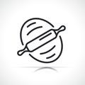 Bakery or dough rolling icon