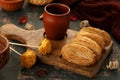 Bakery Fain Puff or Khari with Ajwain And Flour - Indian Baked Snack Royalty Free Stock Photo