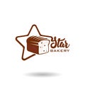 bakery flat logo design template