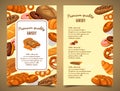Banner with bakery food or pastry banner