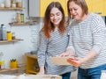 Bakery food pastry cooking mother daughter recipe Royalty Free Stock Photo