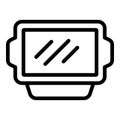 Bakery form icon outline vector. Oven bakeware tool