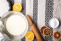 Bakery Fresh - Crafting a Citrus Cake Batter at Home. Royalty Free Stock Photo