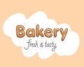 Bakery fresh and tasty handmade color lettering
