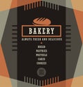 Bakery goods menu design template