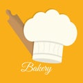 bakery hat and roller emblem image