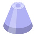 Bakery icing nozzles icon isometric vector. Cake pastry