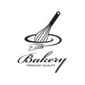 bakery icon with mixing whisk Royalty Free Stock Photo