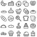 Bakery icon vector set. cooking illustration sign collection. bake symbol. Royalty Free Stock Photo