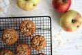 Apple muffins with oat flakes