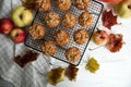 Apple muffins with oat flakes