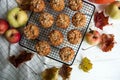 Apple muffins with oat flakes