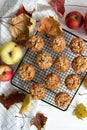 Apple muffins with oat flakes