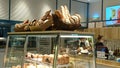Bakery interior landscape, big bread, very delicious Royalty Free Stock Photo
