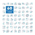Bakery and Kitchen Essentials Vector Icon Set Royalty Free Stock Photo