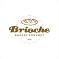 bakery logo brioche pastry badge template