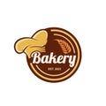 Bakery logo design illustration , best for bread and cakes shop, food beverages store logo