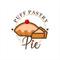 Bakery logo pie pastry stamp template Royalty Free Stock Photo