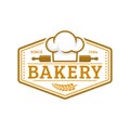 Bakery logo template, vector illustration. Bakery shop emblem, vintage retro style