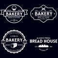 Bakery logotypes set. Bakery vintage design elements, logos, badges, labels, icons and objects. Bread house Royalty Free Stock Photo