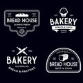 Bakery logotypes set. Bakery vintage design elements, logos, badges, labels, icons and objects. Bread house Royalty Free Stock Photo