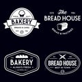 Bakery logotypes set. Bakery vintage design elements, logos, badges, labels, icons and objects. Bread house