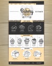 Bakery menu concept Web site design. Royalty Free Stock Photo