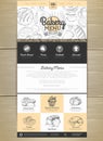 Bakery menu concept Web site design. Royalty Free Stock Photo