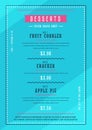 Bakery menu design template vectror Royalty Free Stock Photo