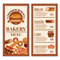 Bakery Menu Design