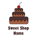 Bakery, pastry, confectionery, sweet shop logo, emblem, label