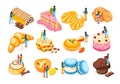 Bakery People Icons Set